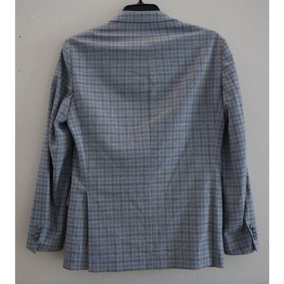 Tommy Hilfiger Mens Sz 36R Gray/Light Blue Check The Flex Modern-Fit Blazer $295 - Picture 2 of 14